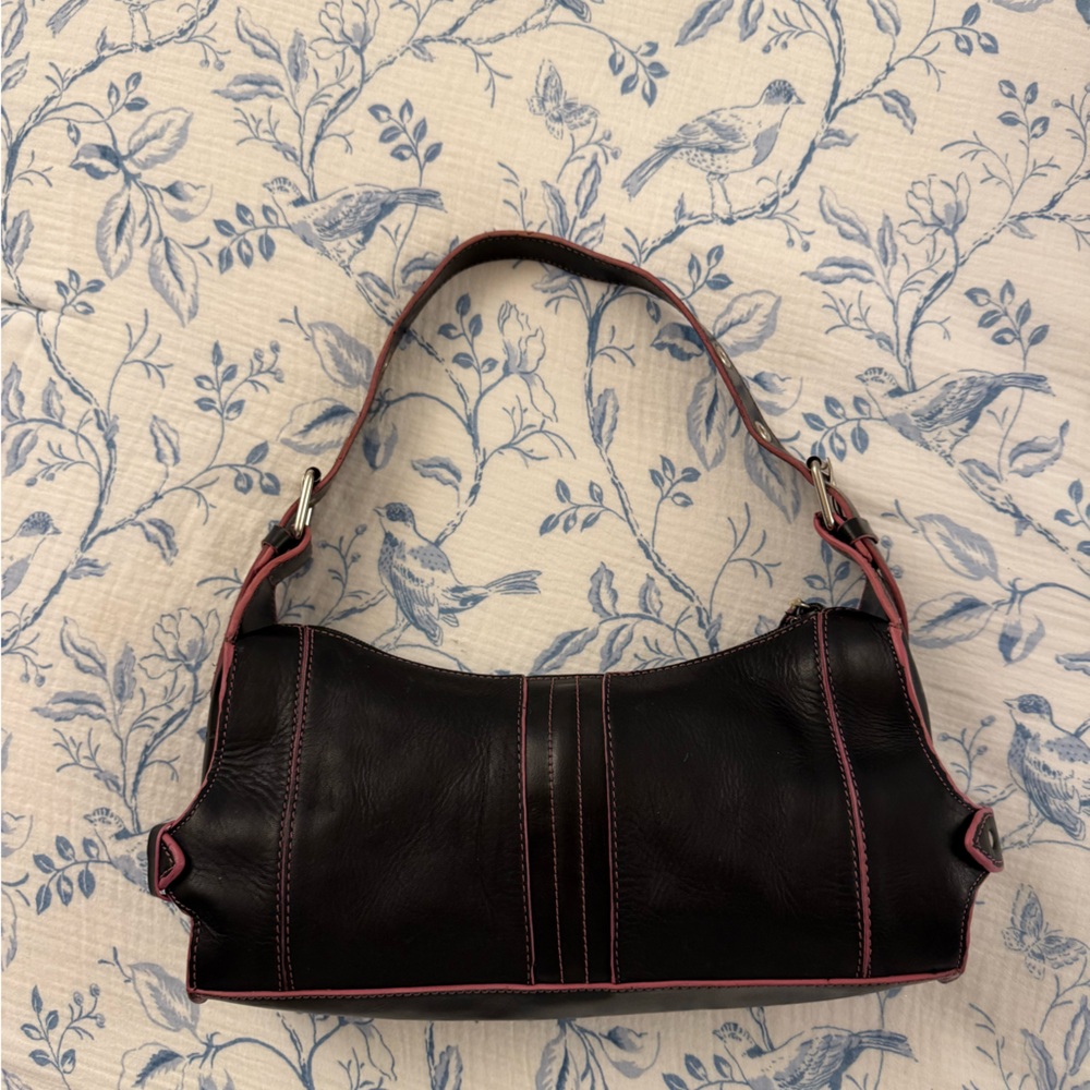 Y2K karl lagerfeld black and pink shoulder bag